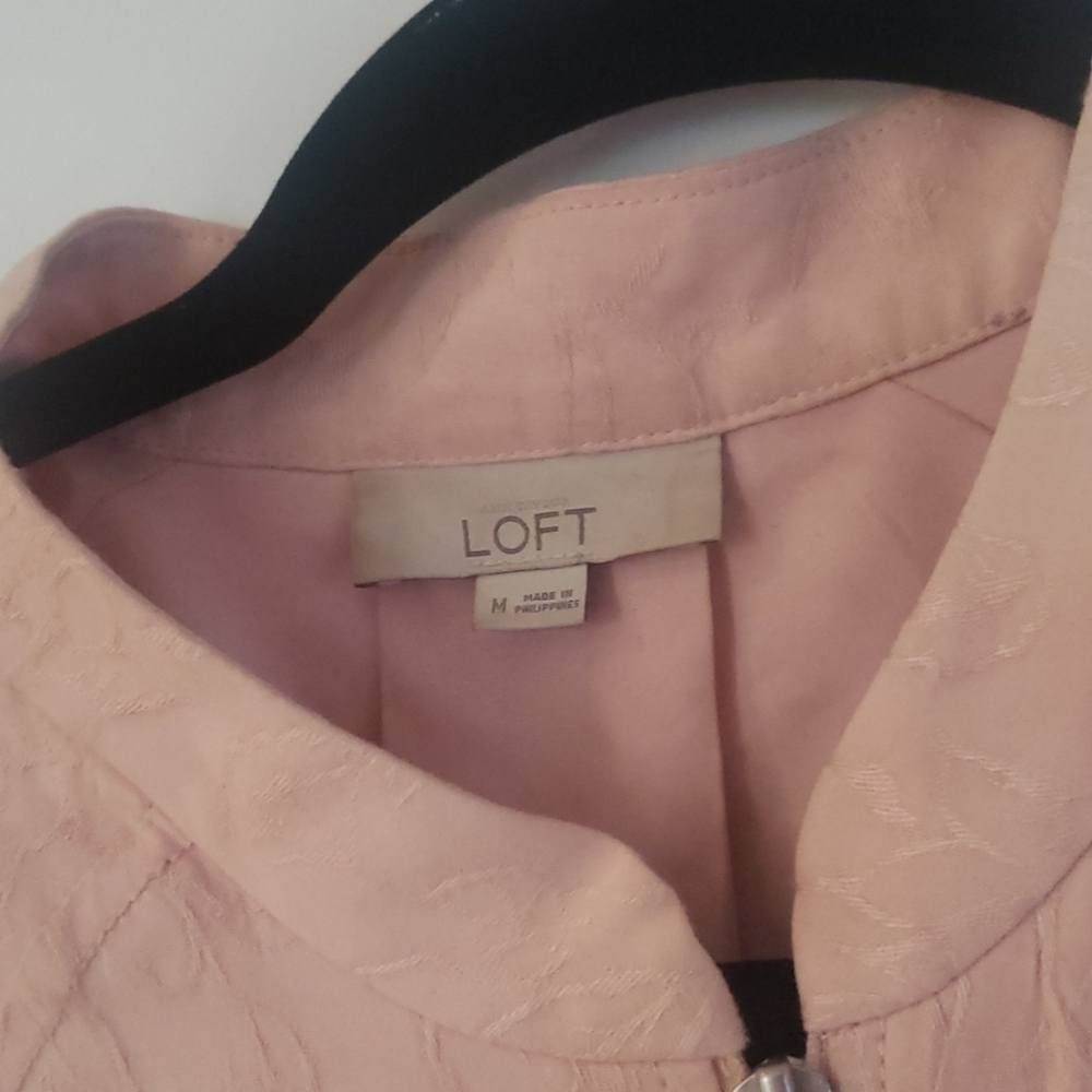 LOFT Light Pink/Blush Bomber Jacket - Picture 4 of 5